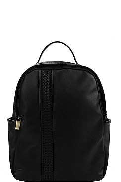STYLISH SMOOTH TEXTURED PU LEATHER DESIGNER BACKPACK JYCTMC-0007