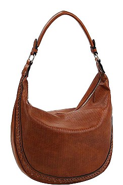 CLASSY SMOOTH TEXTURED PU LEATHER DESIGNER FASHION HOBO BAG JYCTMC-0005