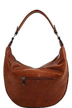 CLASSY SMOOTH TEXTURED PU LEATHER DESIGNER FASHION HOBO BAG JYCTMC-0005