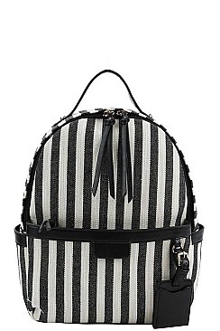 STRIPED DESIGNER CANVAS DARLING BACKPACK JY-CTMC-0006