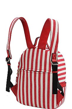 STRIPED DESIGNER CANVAS DARLING BACKPACK JY-CTMC-0006