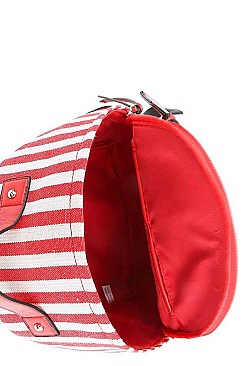 STRIPED DESIGNER CANVAS DARLING BACKPACK JY-CTMC-0006