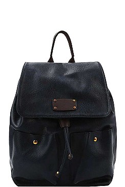 CLASSY SMOOTH TEXTURED PU LEATHER STYLISH PRINCESS BACKPACK JYCTUS-0003