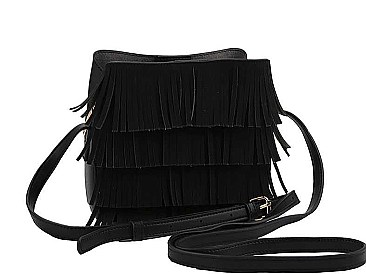 FASHION MULTI FRINGE CROSSBODY BAG
