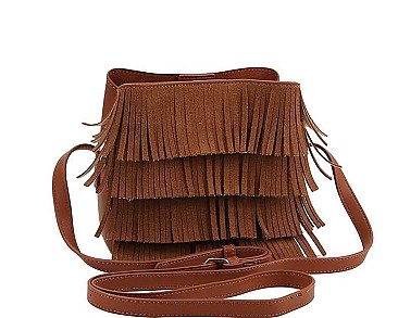 FASHION MULTI FRINGE CROSSBODY BAG