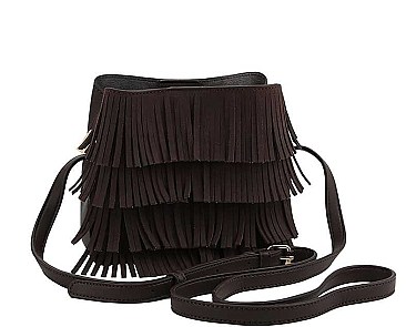 FASHION MULTI FRINGE CROSSBODY BAG