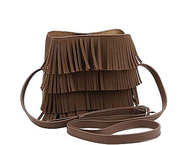FASHION MULTI FRINGE CROSSBODY BAG
