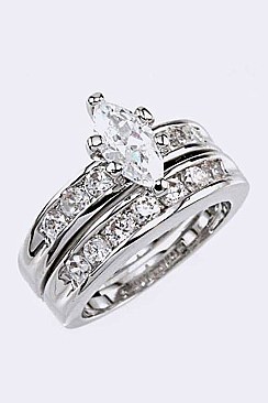 Cubic Zirconia Double Ring LACW1503