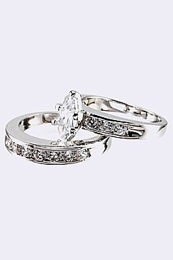 Cubic Zirconia Double Ring LACW1503