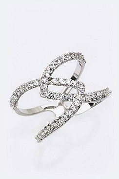 Cubic Zirconia Interlock Iconic Ring LACW1791