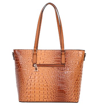 2- in- 1 Crocodile Tote Set With Matching Wallet