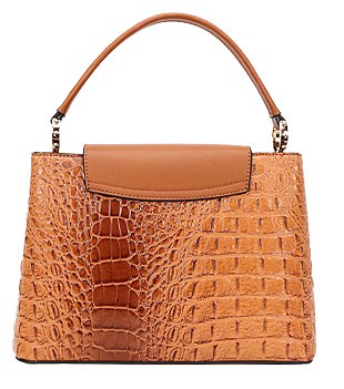 2 In1 Croc -V- Accent Bucket Handbag with Wallet