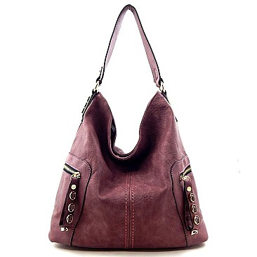 Leather Like Multi Pocket Hobo