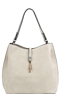 STYLISH SMOOTH TEXTURED PU LEATHER FASHION LONG STRAP CHIC SATCHEL JYD-0480