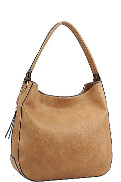 STYLISH SMOOTH TEXTURED PU LEATHER MODERN FASHION HOBO BAG JYD-0489