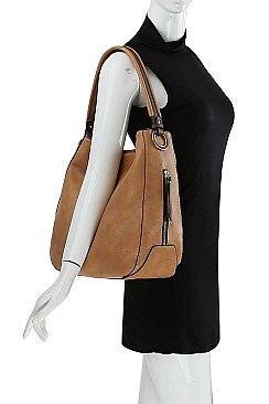 STYLISH SMOOTH TEXTURED PU LEATHER MODERN FASHION HOBO BAG JYD-0489