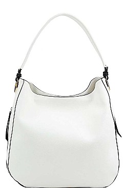 STYLISH SMOOTH TEXTURED PU LEATHER MODERN FASHION HOBO BAG JYD-0489