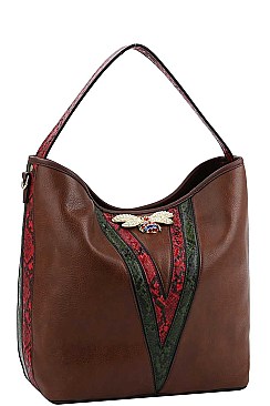 LONG STRAPPED RHINESTONE INSECT HOBO BAG