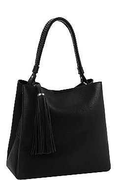 FASHION TASSEL MODERN SATCHEL BAG