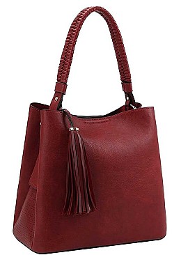 FASHION TASSEL MODERN SATCHEL BAG