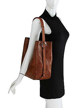 2 IN 1 TOTE BAG WITH LONG STRAP