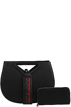 2IN1 DESIGNER STYLISH CONVERTIBLE SATCHEL WITH MATCHING WALLET