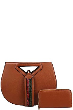 2IN1 DESIGNER STYLISH CONVERTIBLE SATCHEL WITH MATCHING WALLET