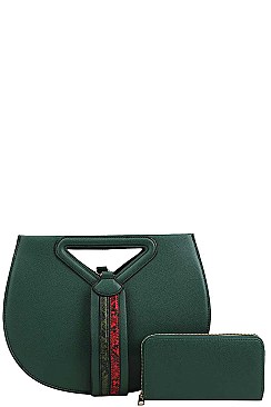 2IN1 DESIGNER STYLISH CONVERTIBLE SATCHEL WITH MATCHING WALLET