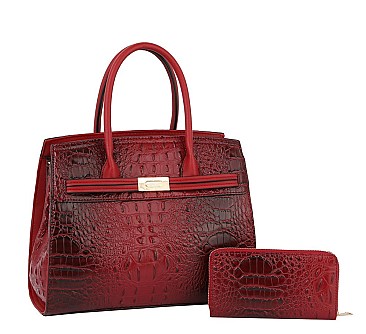 Quality Croc Alligator 2-in-1 Satchel