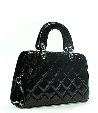 Shiny Patent Leather Satchel