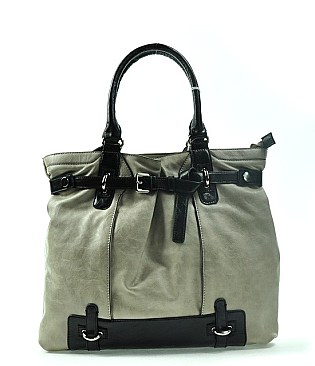 Belted Two Colored Tote