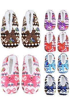 Pack of (12 Pieces) Assorted Winter Indoor Slipper Shoes FM-DBX8505