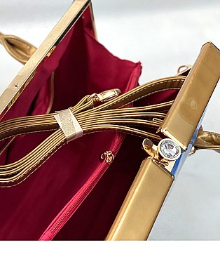 DESIGNER METAL FRAME MICHELLE OBAMA SATCHEL