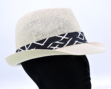 Paper Straw Fedora Hat