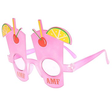 Pack of 12 Summer Drink Novelty Sunglasses