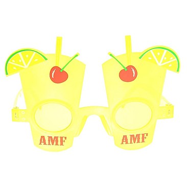 Pack of 12 Summer Drink Novelty Sunglasses