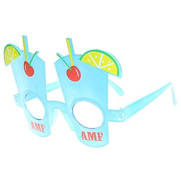 Pack of 12 Summer Drink Novelty Sunglasses