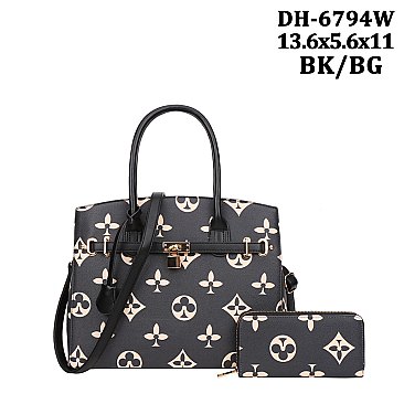 2-in-1 Large Size Classic Satchel Set + Wallet