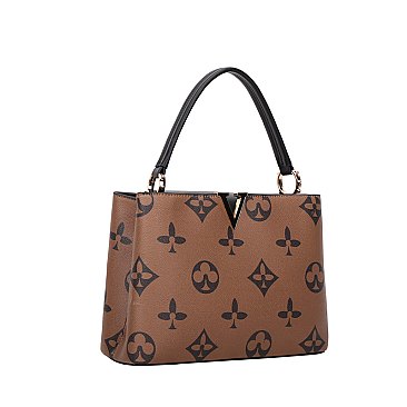 2 In1 Monogram -V- Emblem Handbag with Wallet