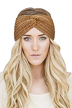 PACK OF 12 TRENDY ASSORTED COLOR KNITTED HEADWRAP