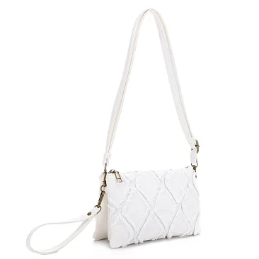 white Denim Crossbody