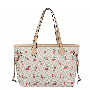 Monogram Cherry Print 3-in-1 Shopper