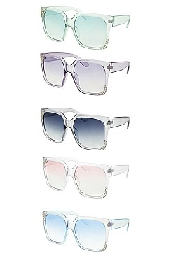 PACK OF 12 ASSORTED COLOR FASHION SUNGLASSES