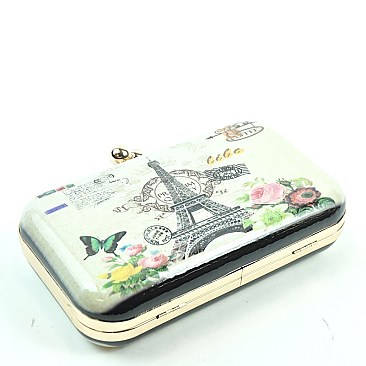 Paris Hard Case Magazine  Print Clutch