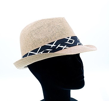 Paper Straw Fedora Hat