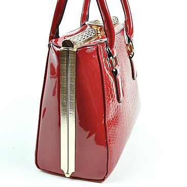 DESIGNER QUALITY JEWEL TOP BOUTIQUE SATCHEL