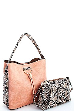 PYTHON PRINT 2 IN 1 DESIGNER SATCHEL