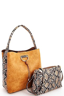 PYTHON PRINT 2 IN 1 DESIGNER SATCHEL