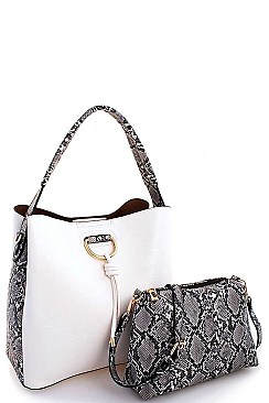 PYTHON PRINT 2 IN 1 DESIGNER SATCHEL