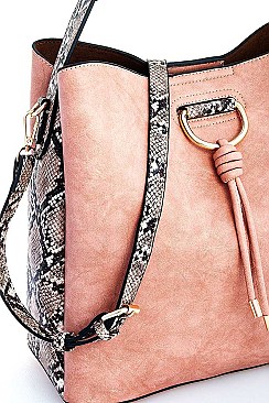 PYTHON PRINT 2 IN 1 DESIGNER SATCHEL
